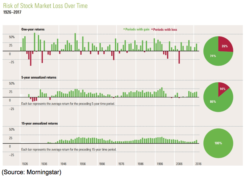 risk of stock market loss over time