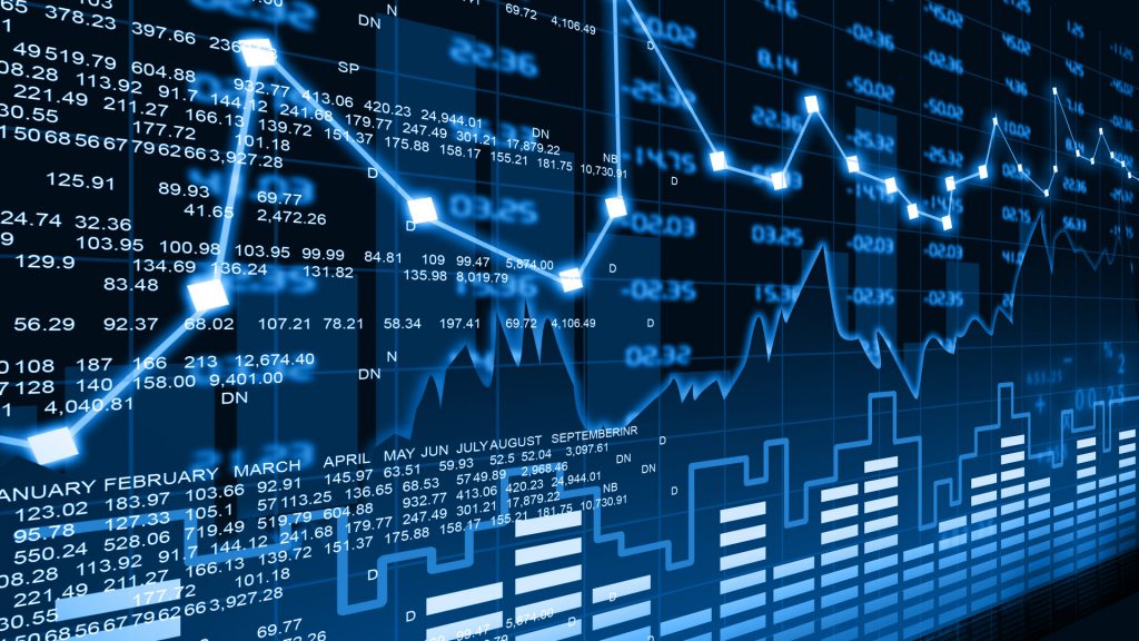 rise fall stock chart