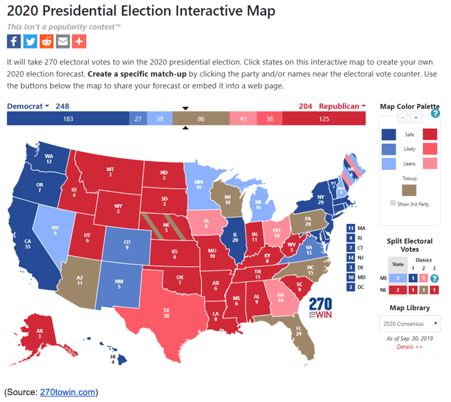 presidential election map 2020