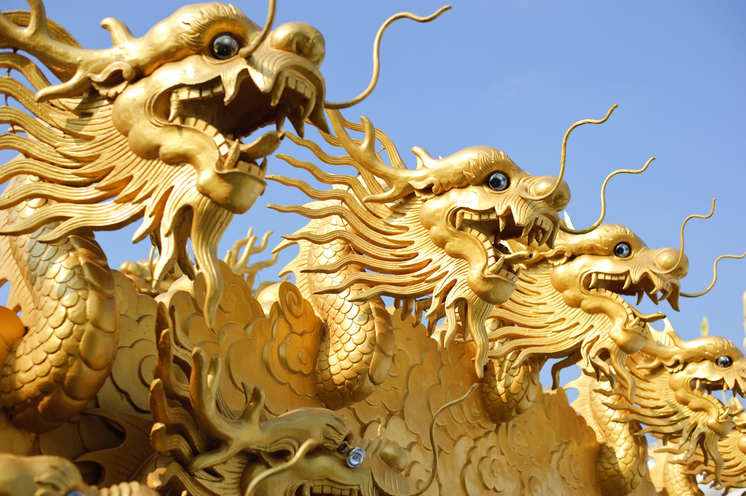 Китайский дракон золото